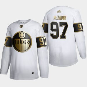 Edmonton Oilers Trikot Connor McDavid #97 NHL Golden Edition Weiß Authentic